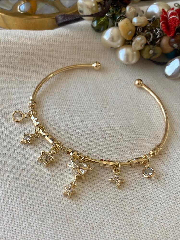 Cross Heart Sallantılı Taşlı Bileklik