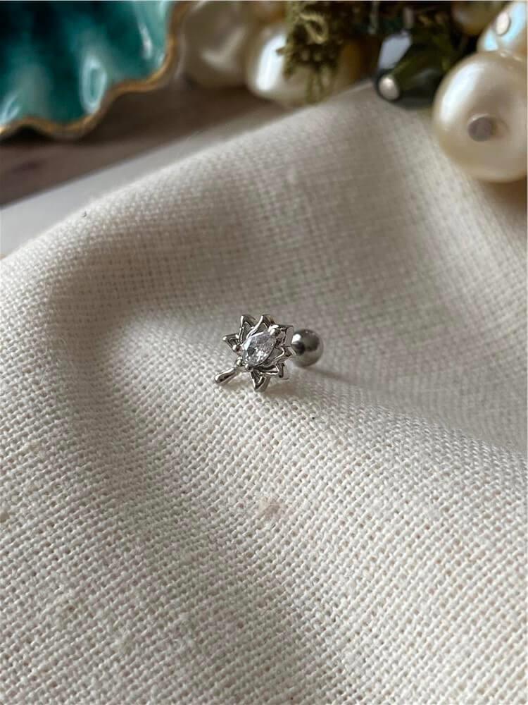 Damla Taşlı Yaprak Piercing