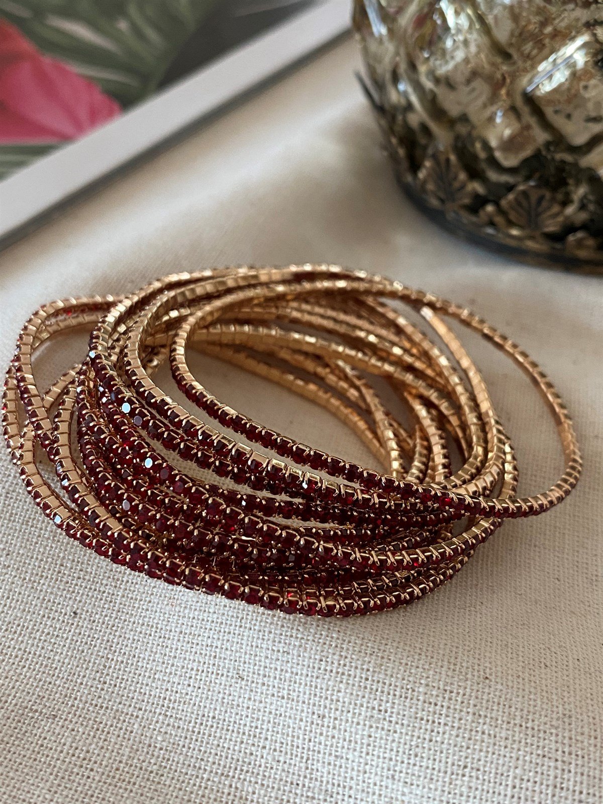 Esnek Bordo Su Yolu Bileklik