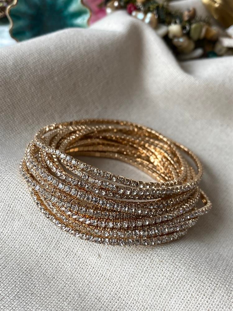 Esnek Zirkon Taş Su Yolu Bileklik