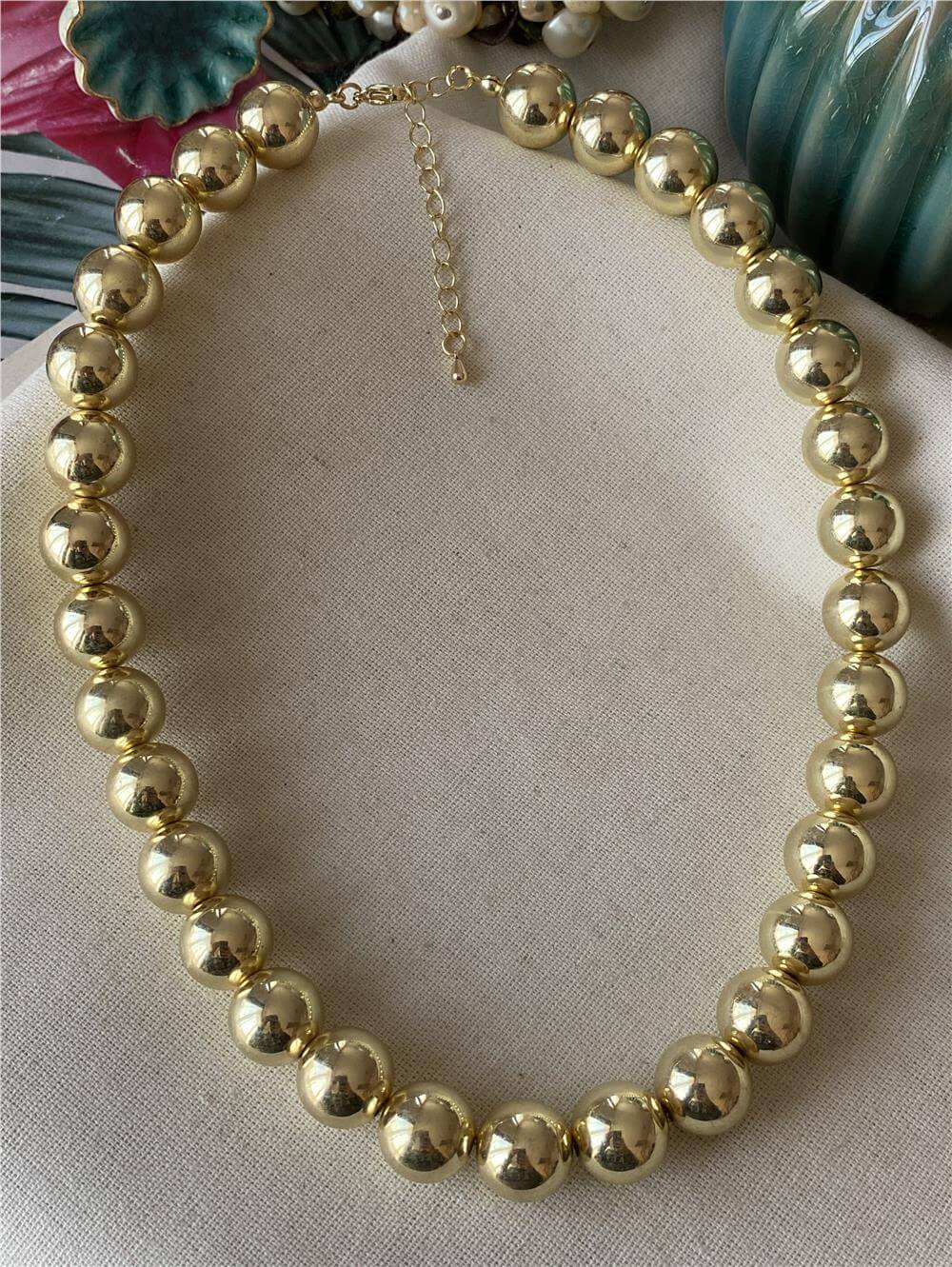 Gold Big Balls Kolye