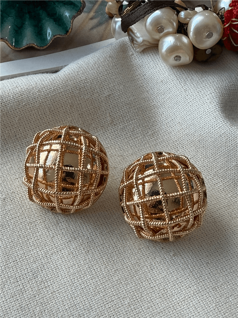 Gold Cage Küpe