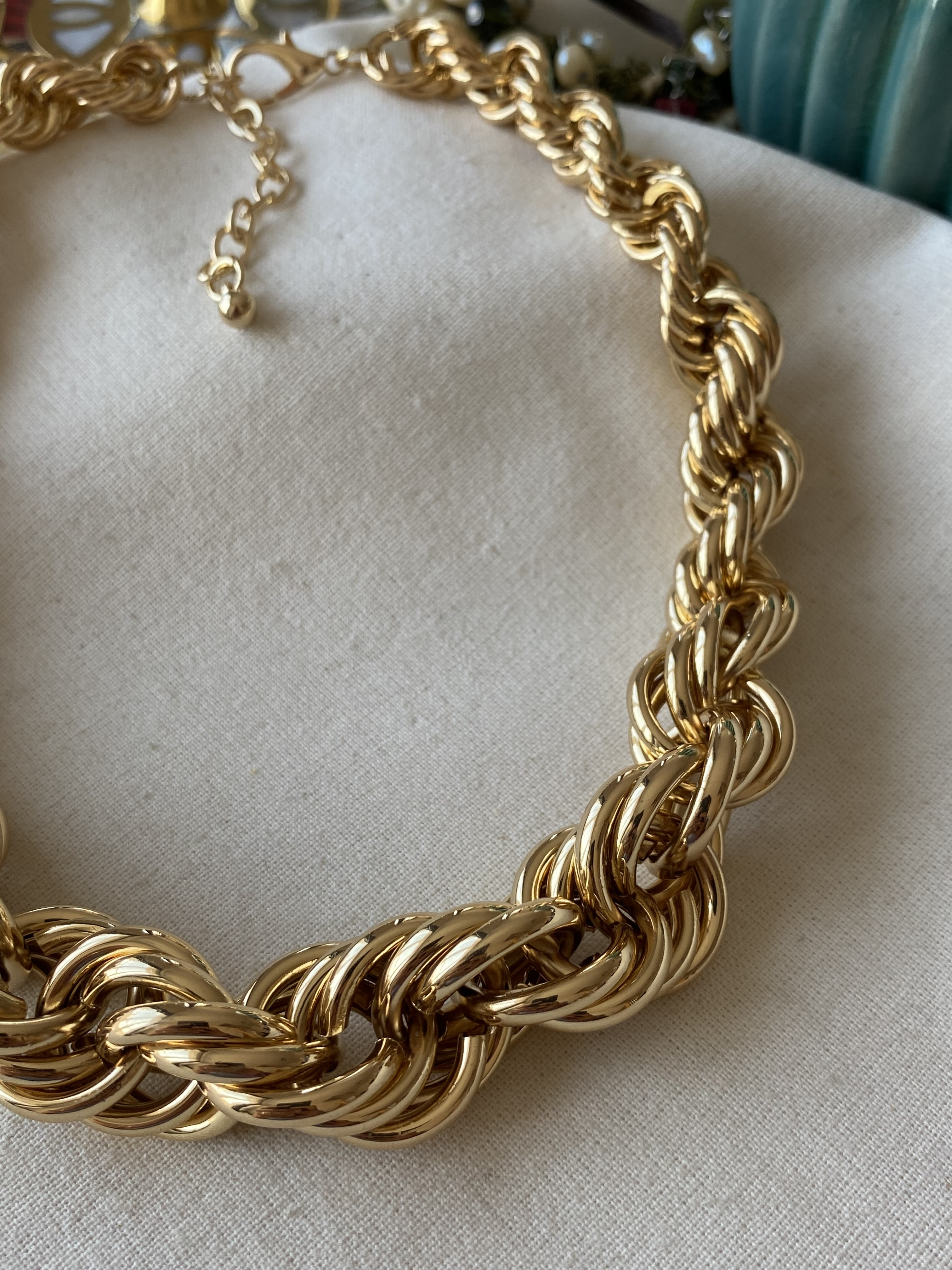 Gold Kalın Burgu Kolye