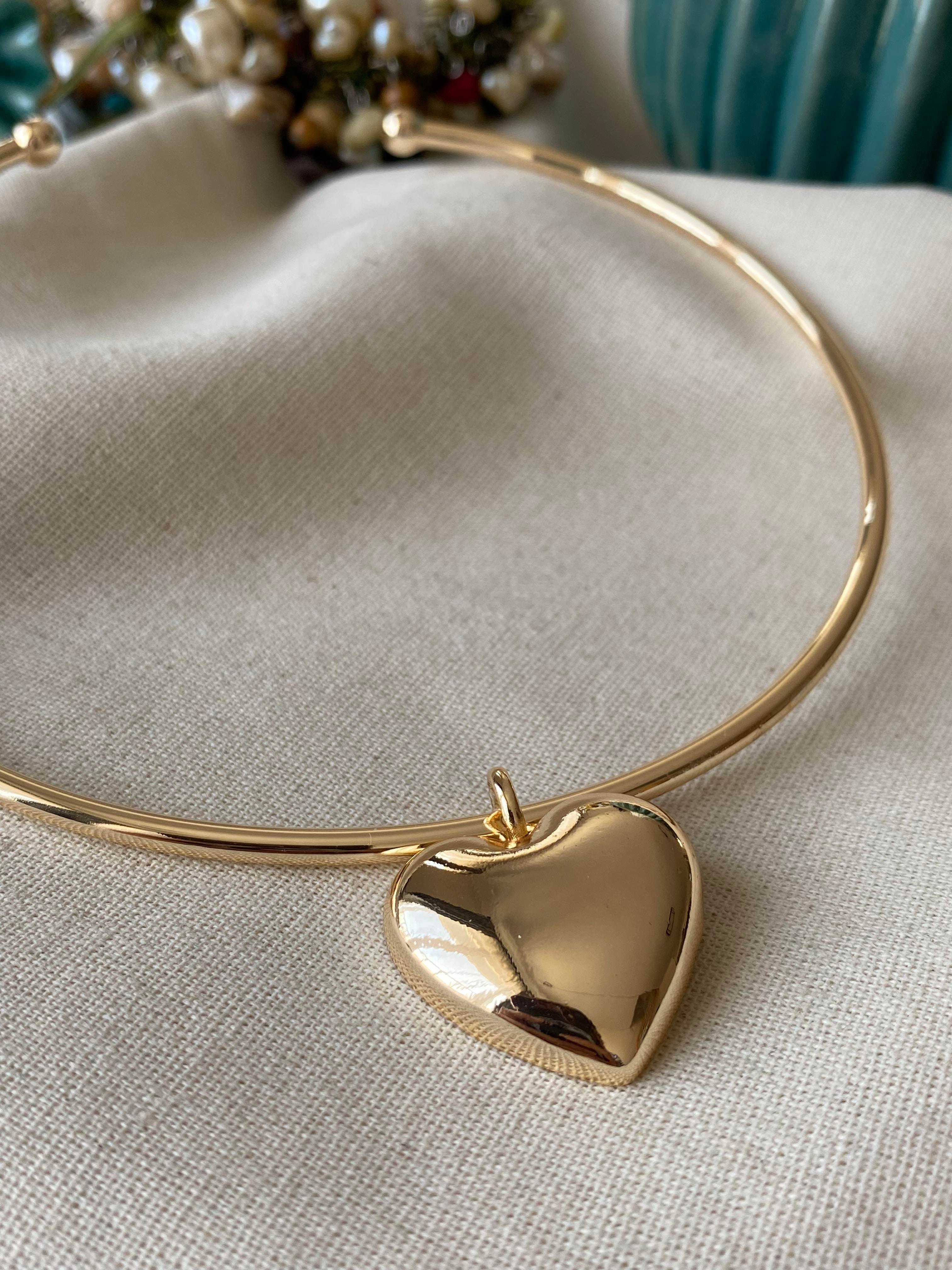 Gold Kalp Choker Kolye