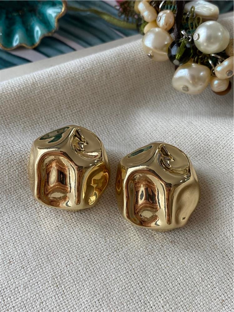 Gold Noform Bombe Küpe