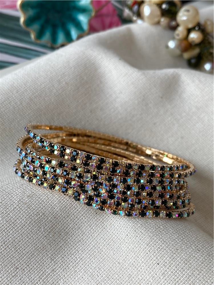 Green Holo Gold Esnek Suyolu Bileklik