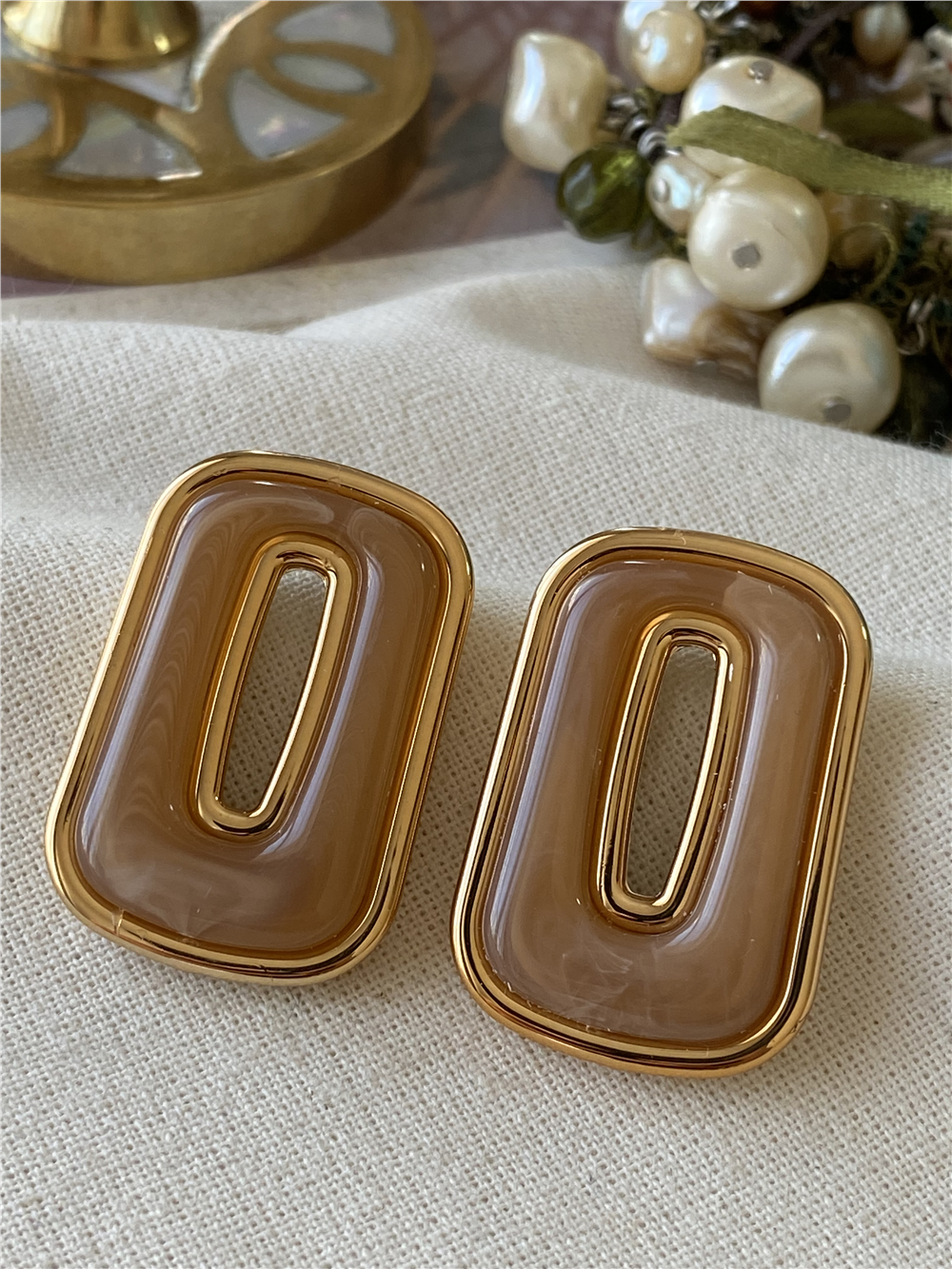 Kahverengi Zero Küpe