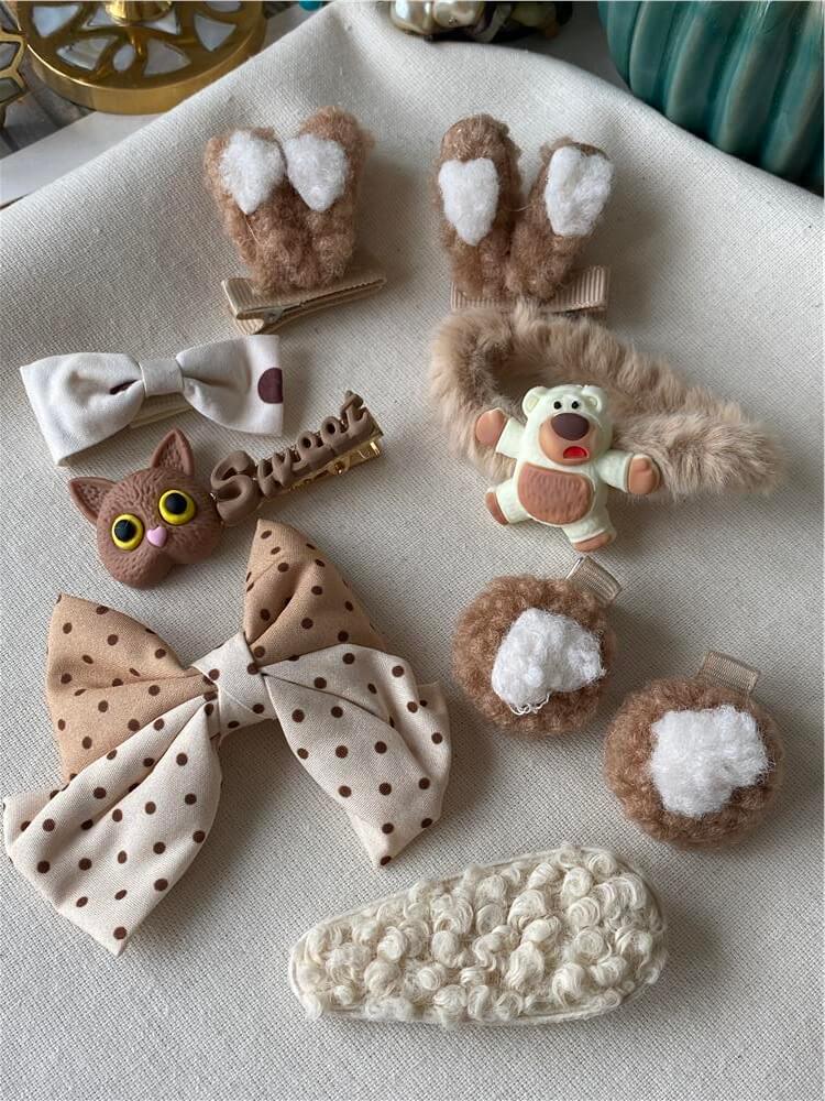 Krem Peluş Sweet Toka Seti