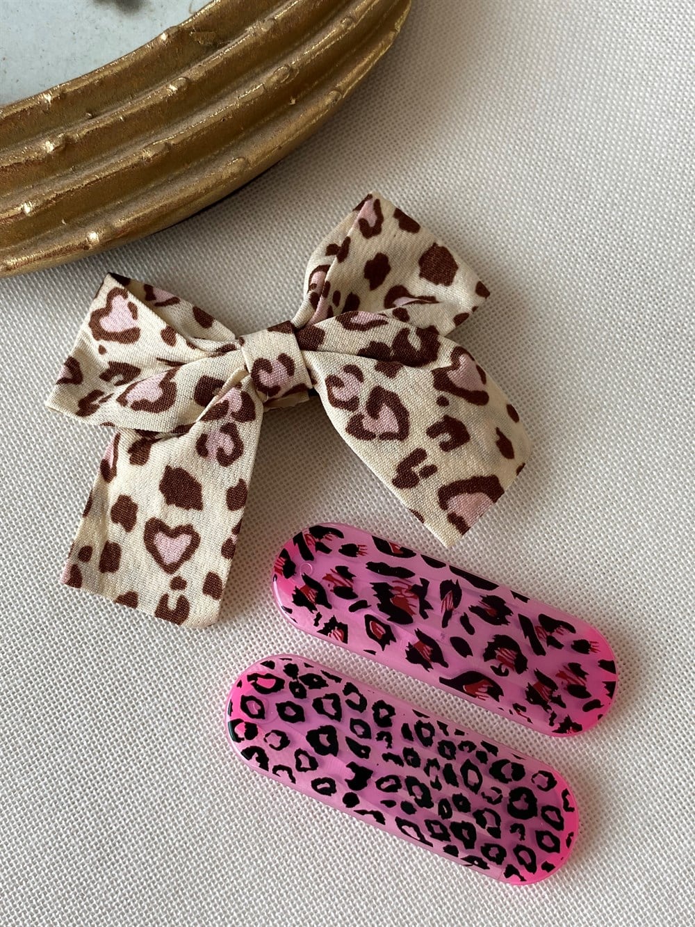 Leopar Toka Seti Krem 