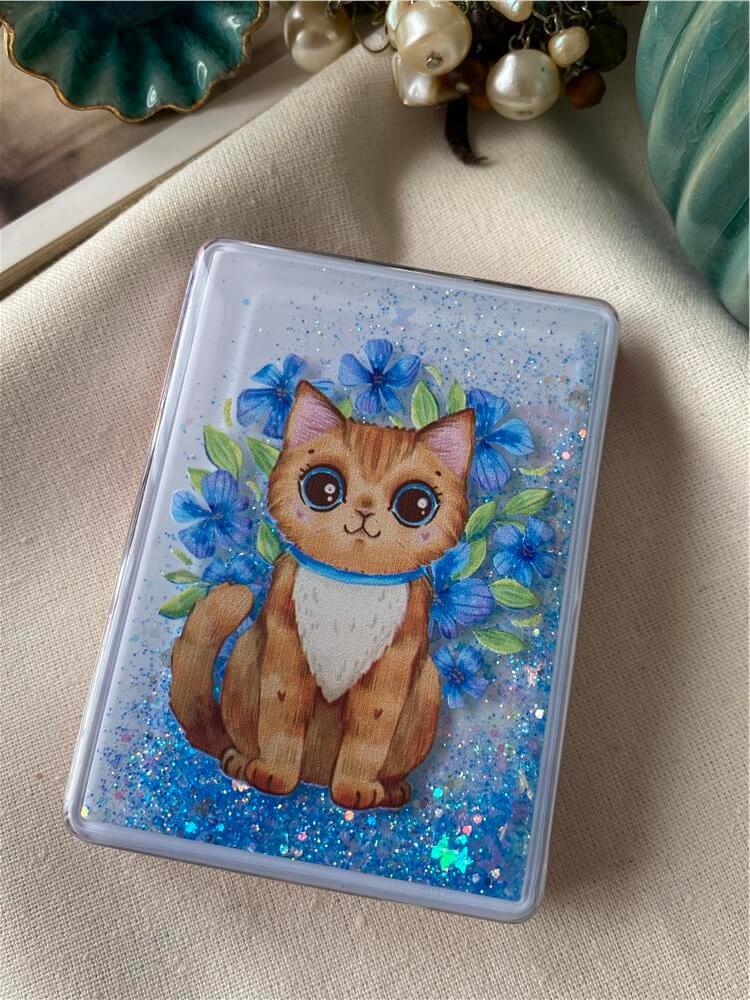 Mavi Sarman Kedi Ayna