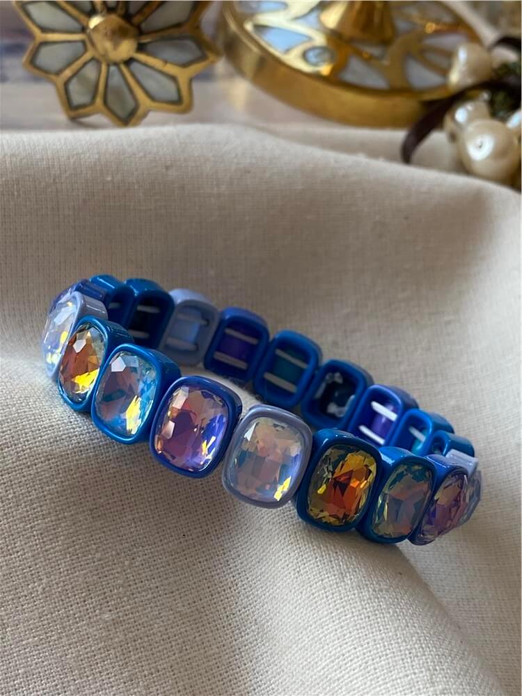 Mavi Taşlı Esnek Porselen Bileklik