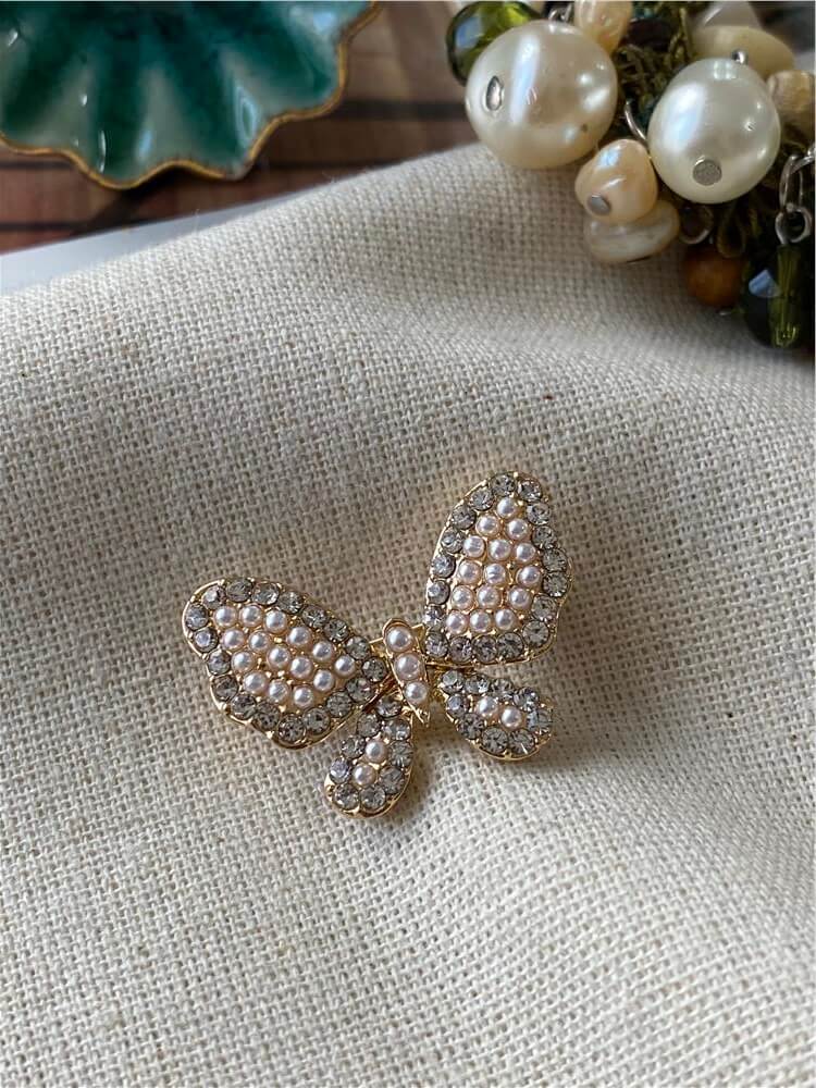 Mini Gold Butterfly Broş