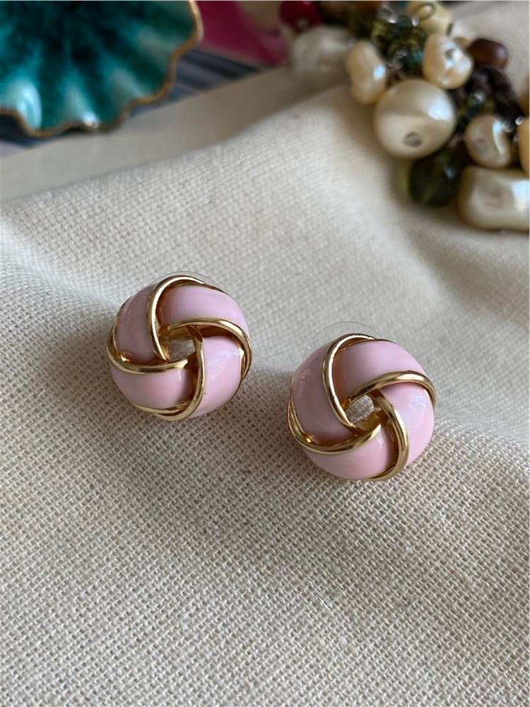 Mini Pembe Loop Küpe