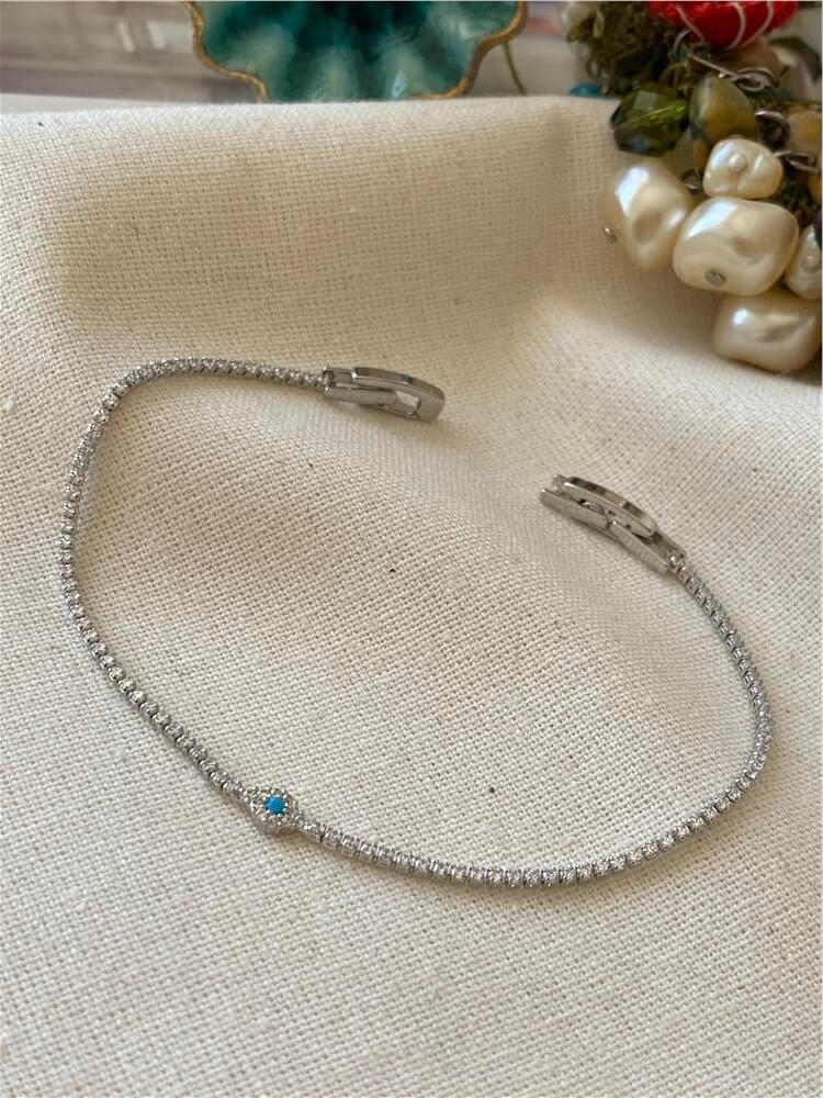 Minimal Göz Detaylı Suyolu Bileklik