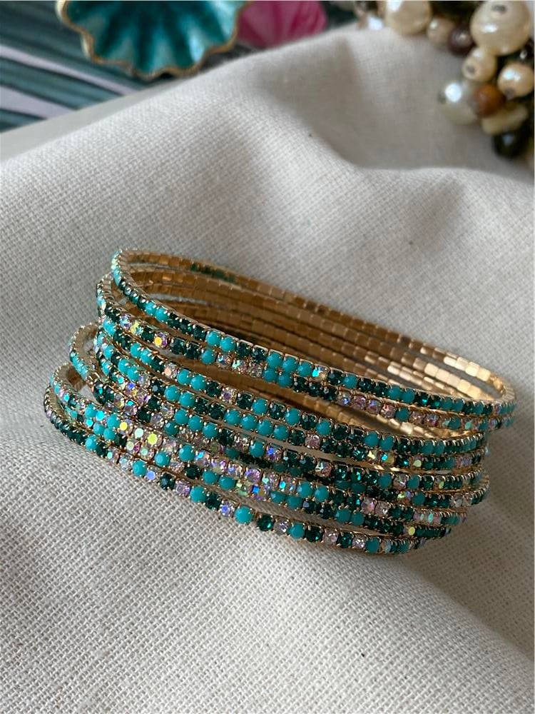 Mix Yeşil Gold Esnek Suyolu Bileklik