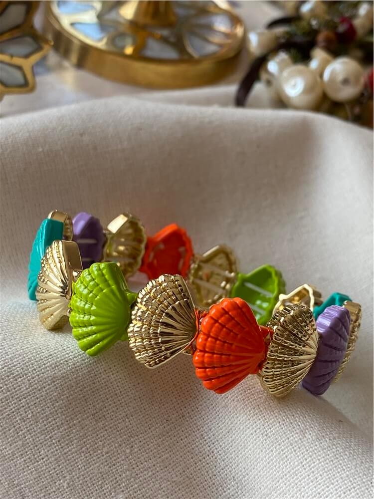 Neon Gold İstiridye Model Esnek Bileklik