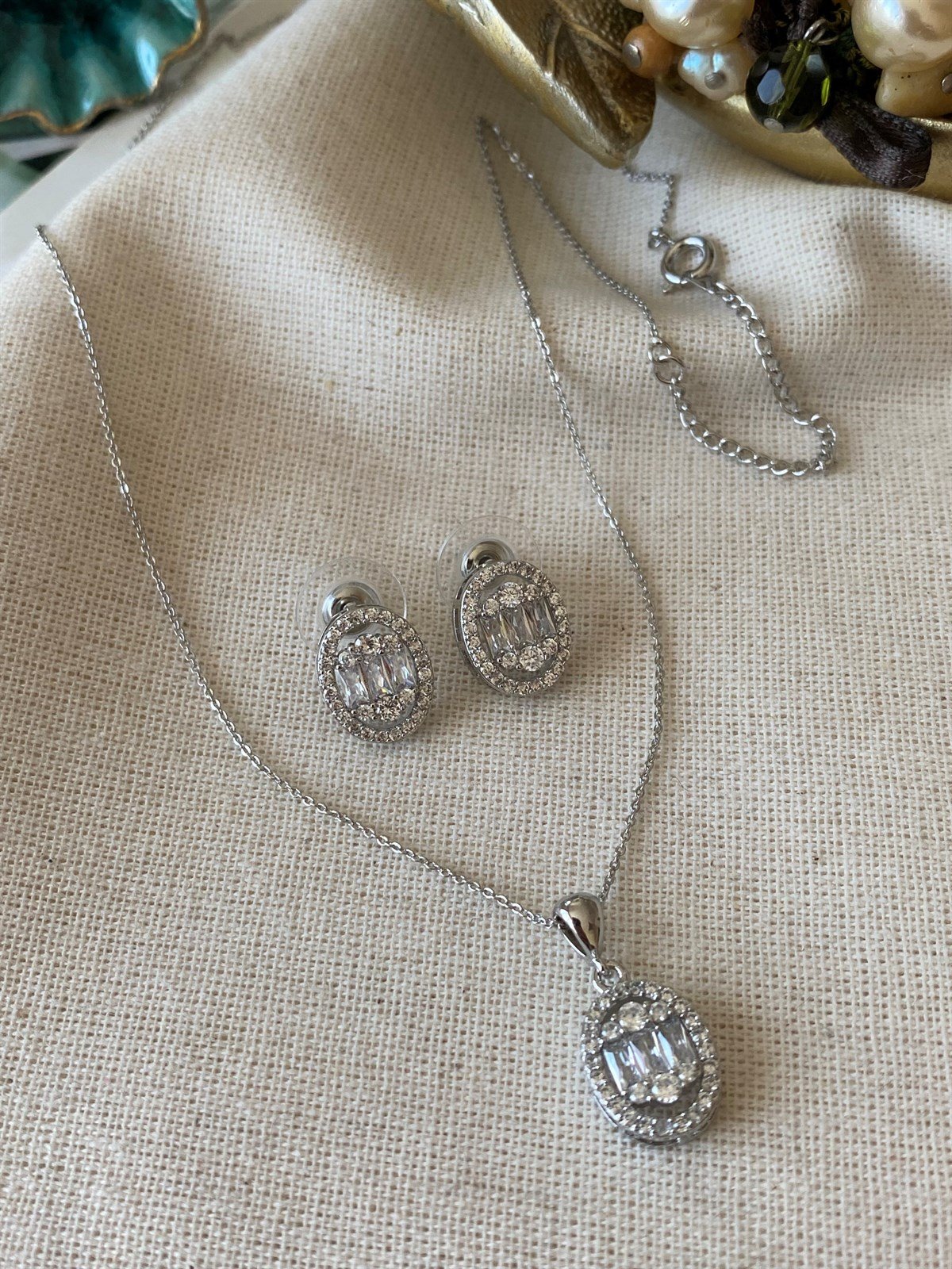 Oval Baget Kolye Set
