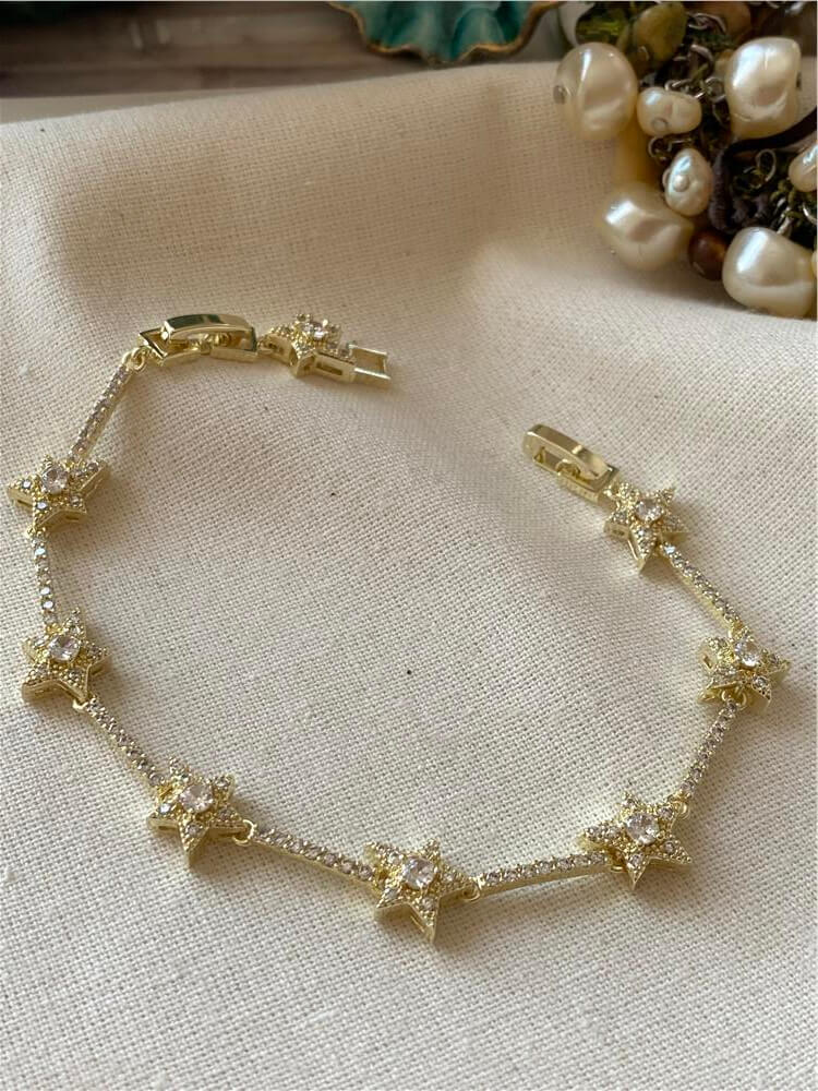 Özel Seri 14K Yıldızlı Suyolu Bileklik