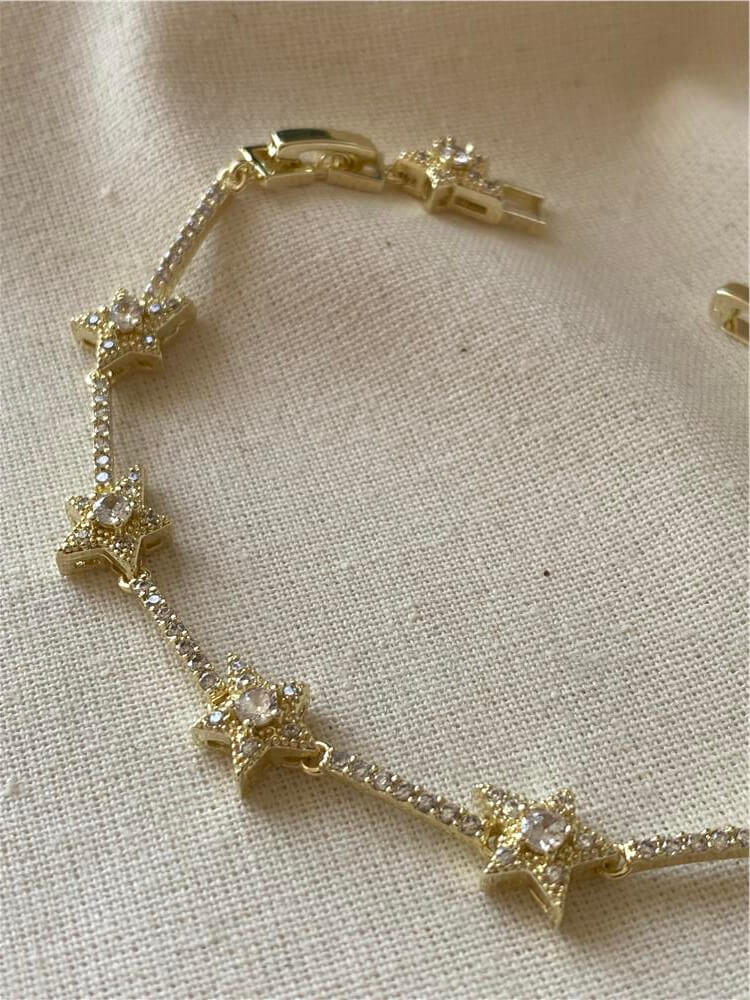 Özel Seri 14K Yıldızlı Suyolu Bileklik