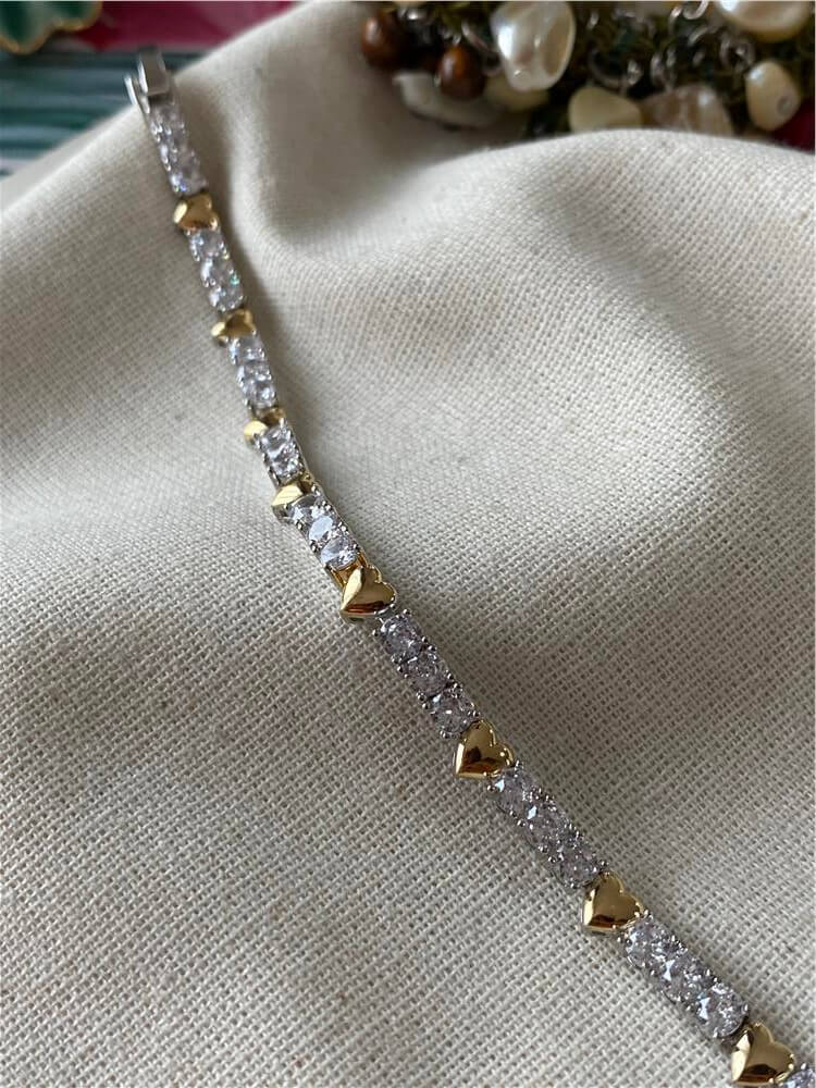 Özel Seri Gold Heart Suyolu Bileklik