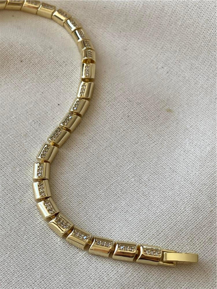 Özel Seri Taşlı Snake Plaka Bileklik