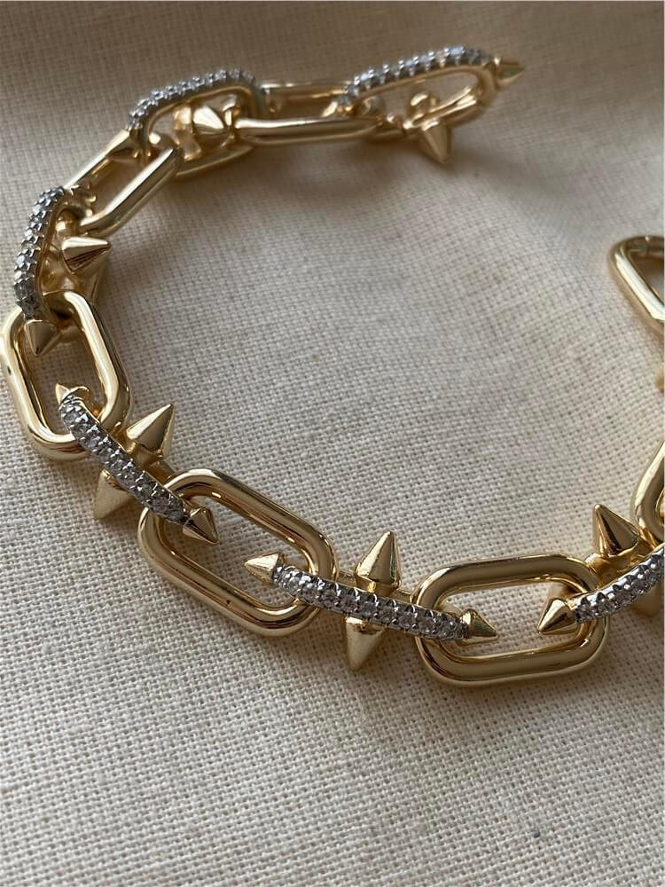 Özel Seri Trok Detaylı Oval Zincir Bileklik