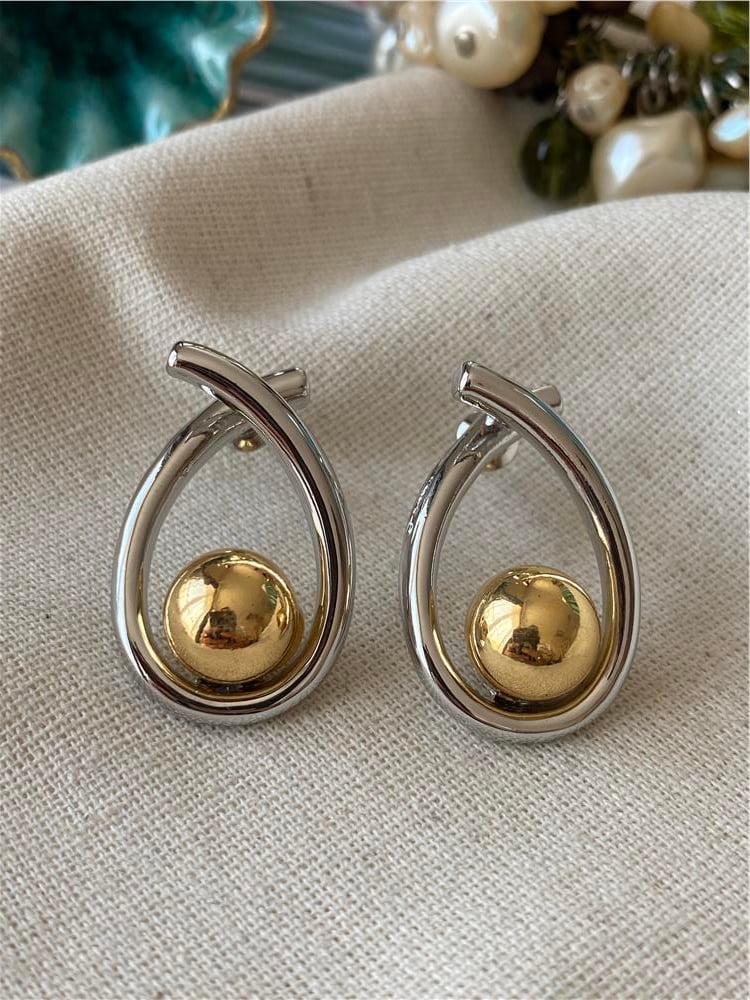 Özel Seri Two Tone Hoop Küpe