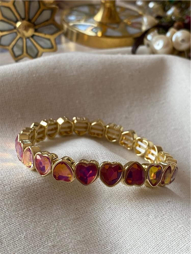 Parlak Koyu Pembe Kalpli Esnek Bileklik