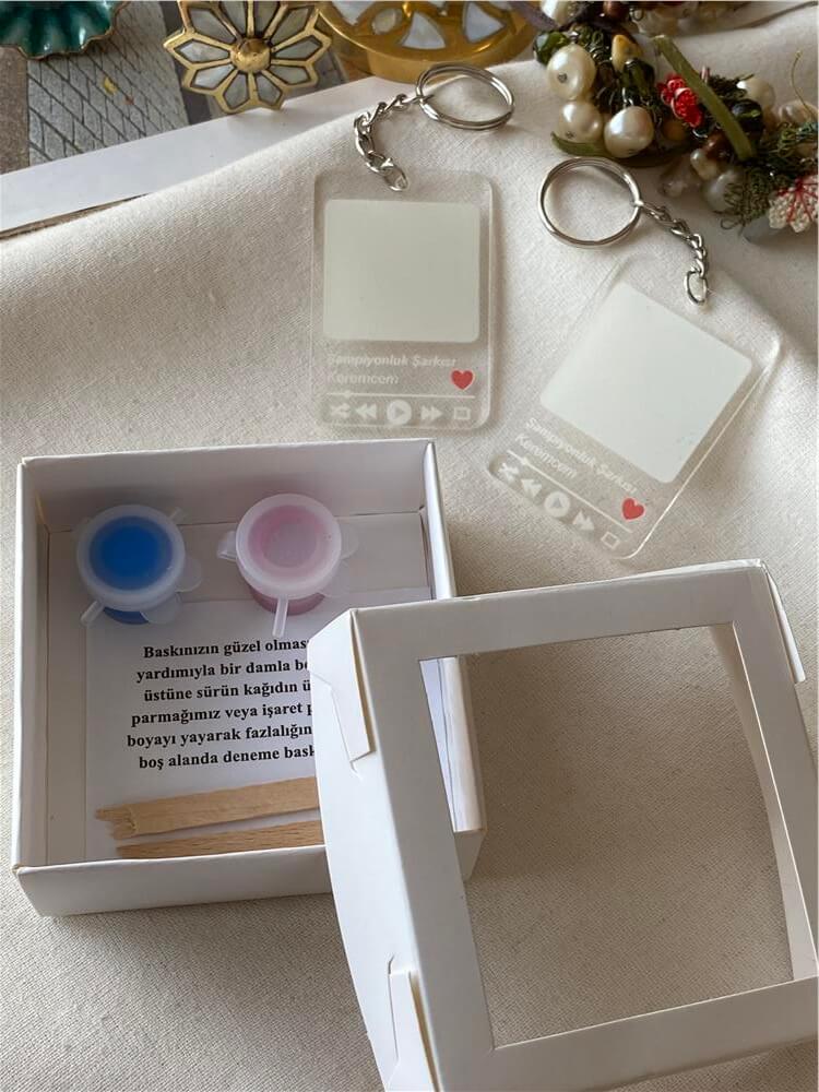 Parmak Baskılı Kendin Yap Anahtarlık
