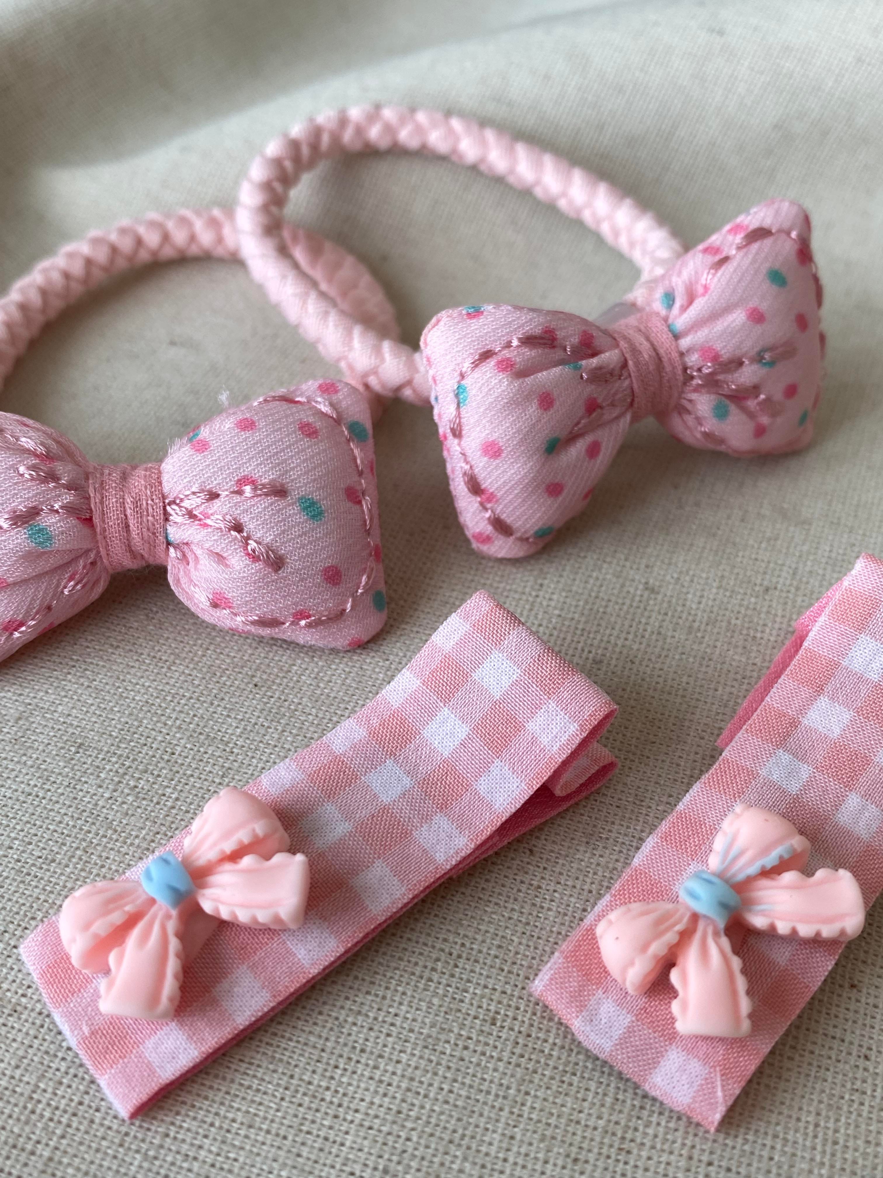 Pembe Puantiye Toka Seti