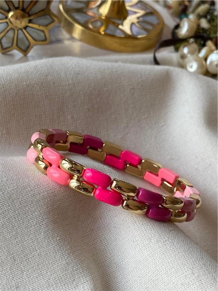 Pembe Z Model Porselen Esnek Bileklik