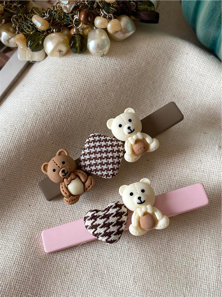 Pink Bear İkili Toka Seti