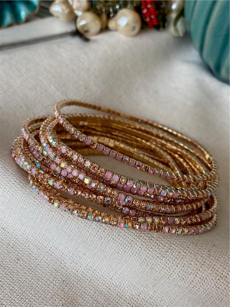 Pink Gold Esnek Suyolu Bileklik