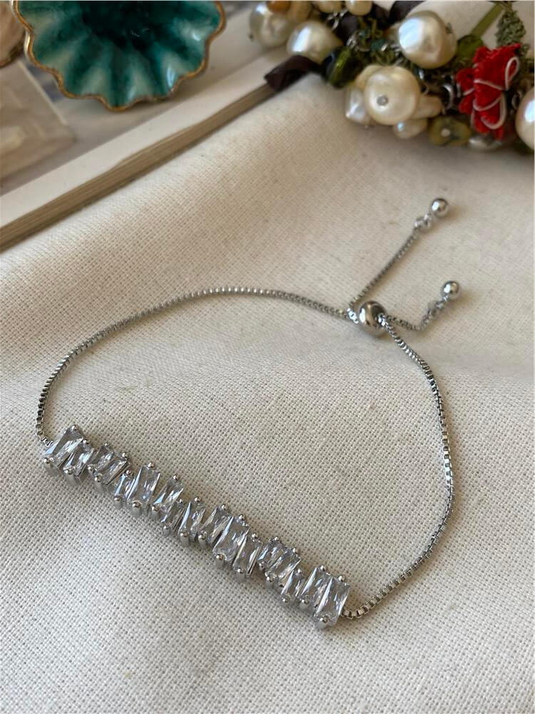 Silver Baget Tasarım Asansör Bileklik