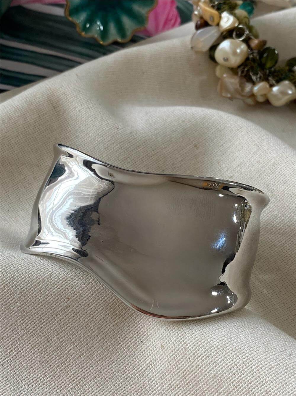 Silver Big Bone Kelepçe