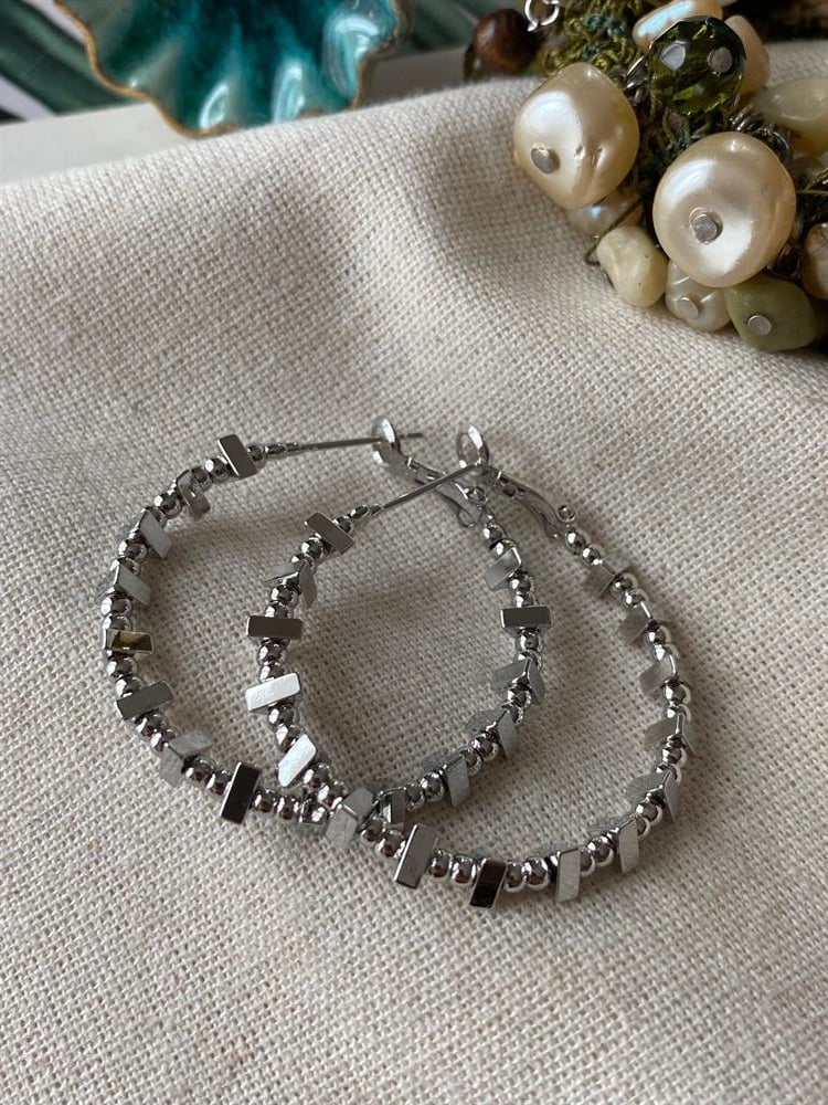 Silver Domino Küpe