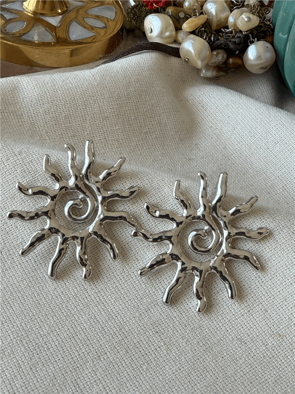 Silver Güneş Küpe