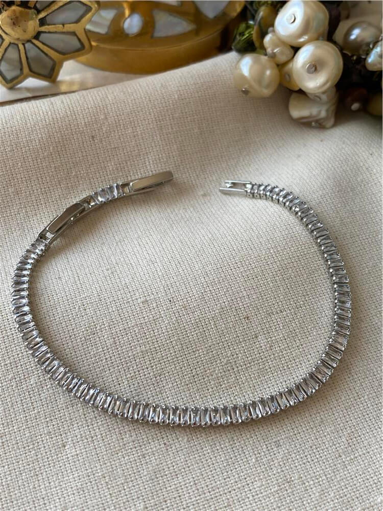 Silver İnce Baget Suyolu Bileklik