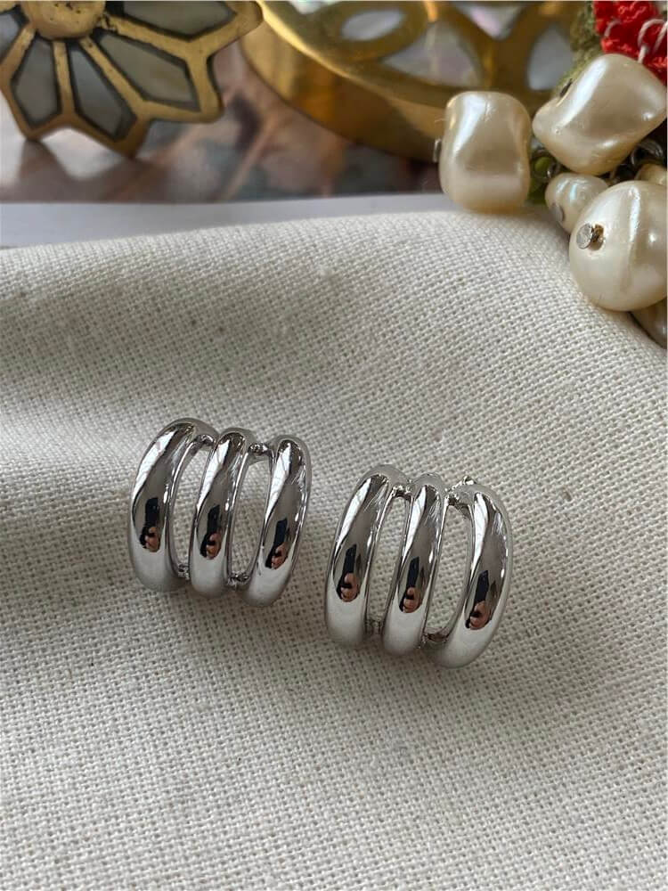 Silver Mini Kaburga Küpe