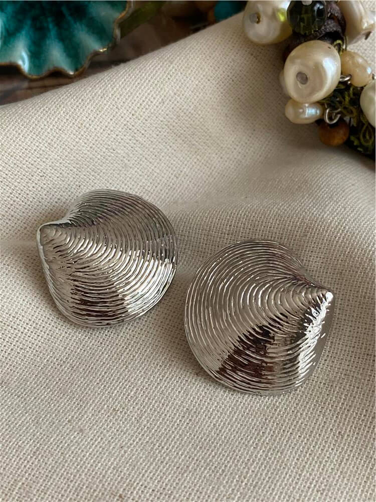 Silver Shell Küpe