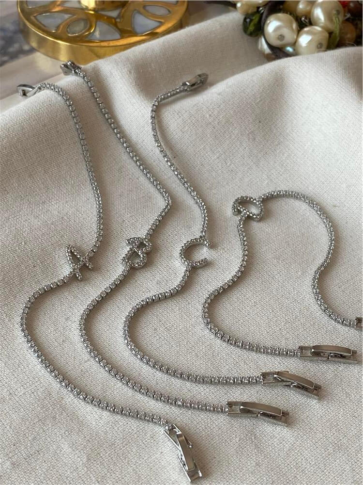 Silver Suyolu Model Taşlı Harf Bileklik