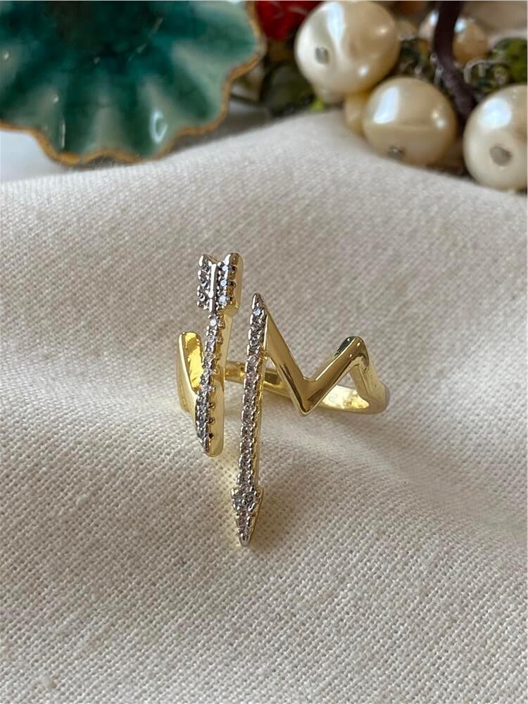 Silver Taşlı Arrow Yüzük