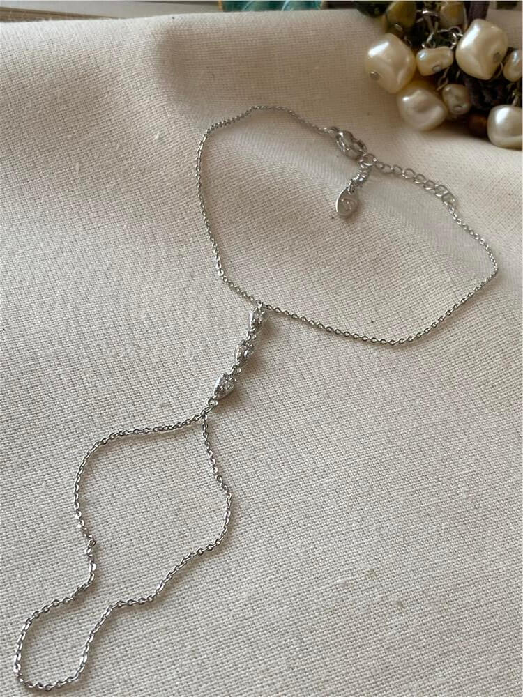 Silver Taşlı Damla Model Şahmeran