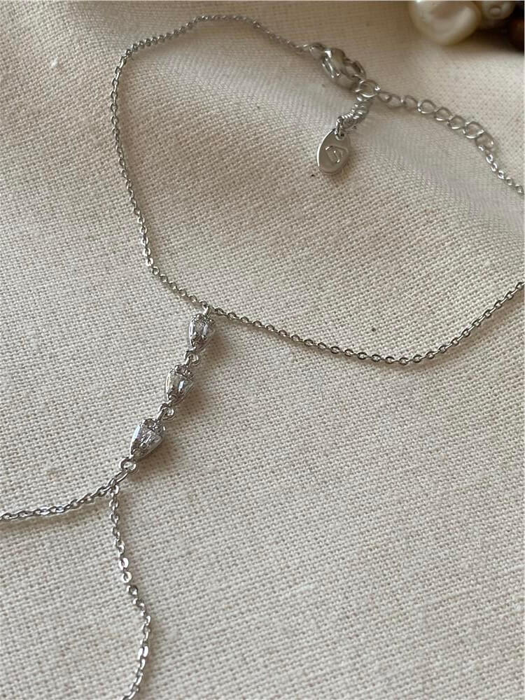 Silver Taşlı Damla Model Şahmeran