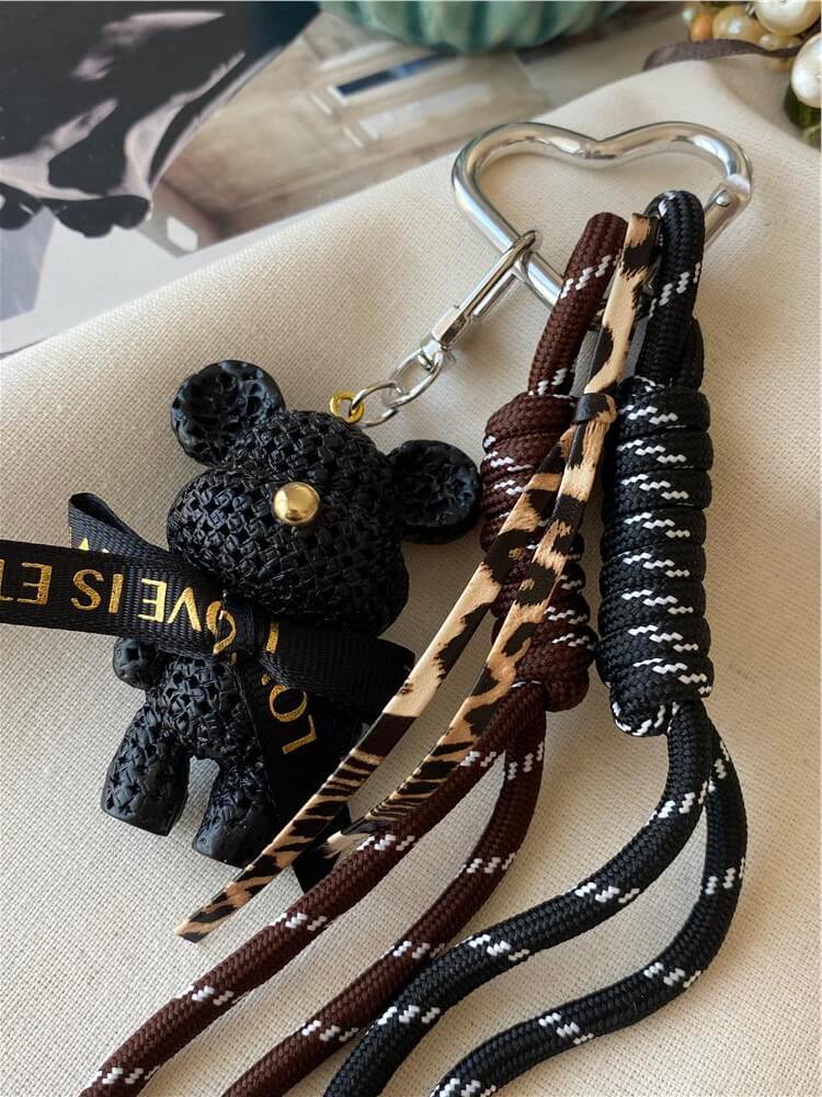 Siyah Ayıcıklı Çanta Charmı