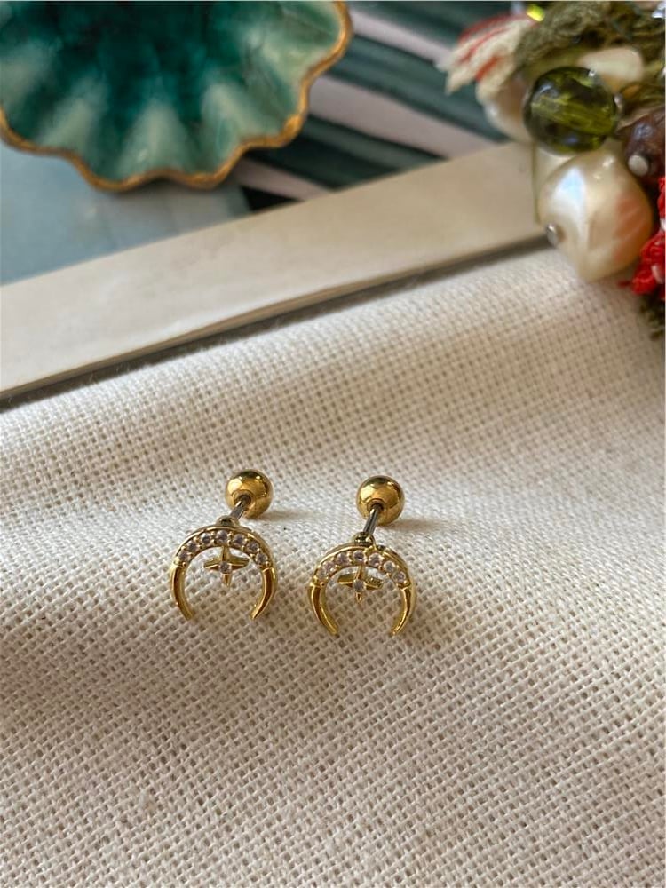 Taşlı Ayyıldız Piercing