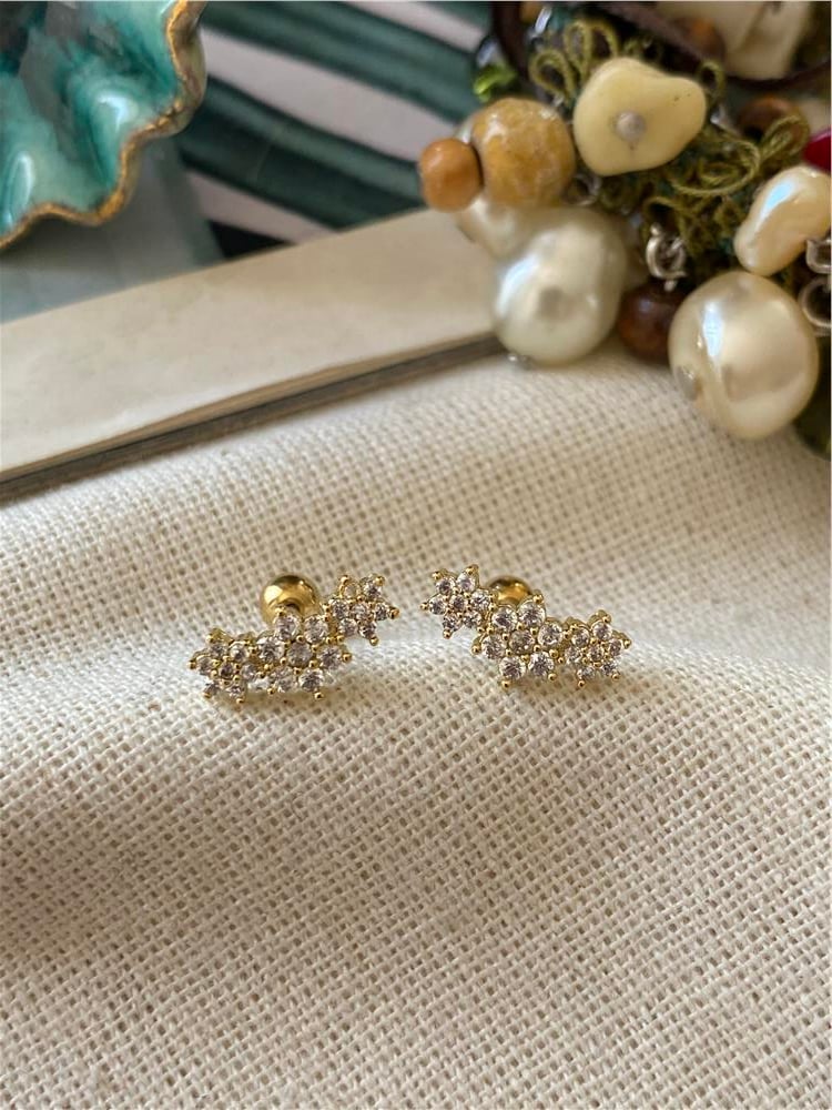 Taşlı Çiçekler Piercing