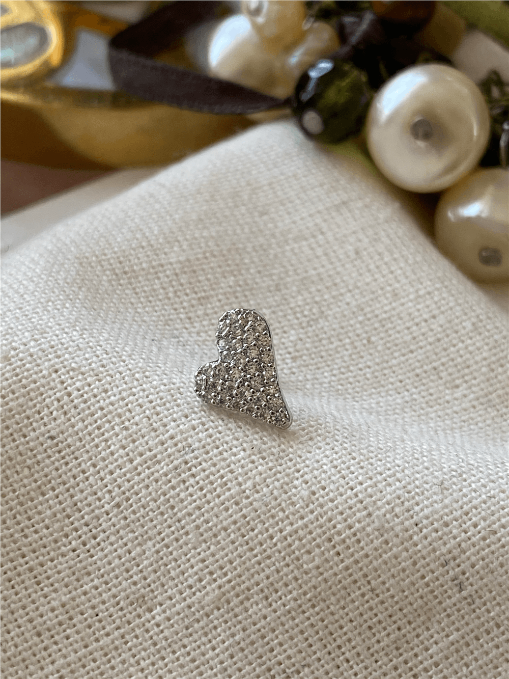 Taşlı Kalp Piercing