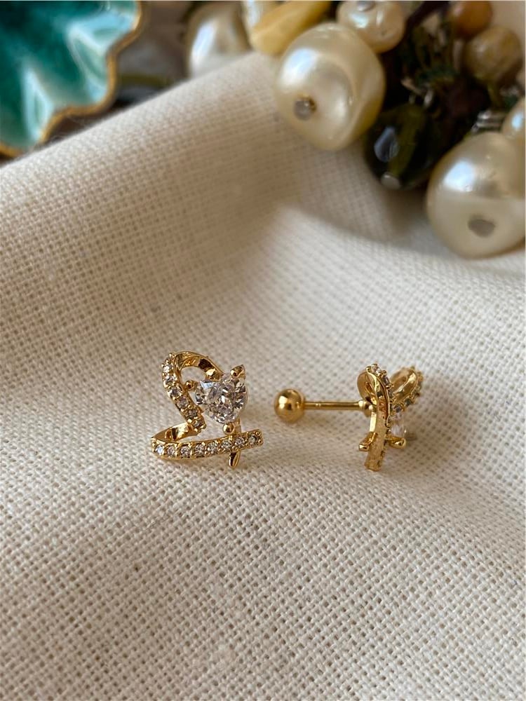 Taşlı Kalp Piercing