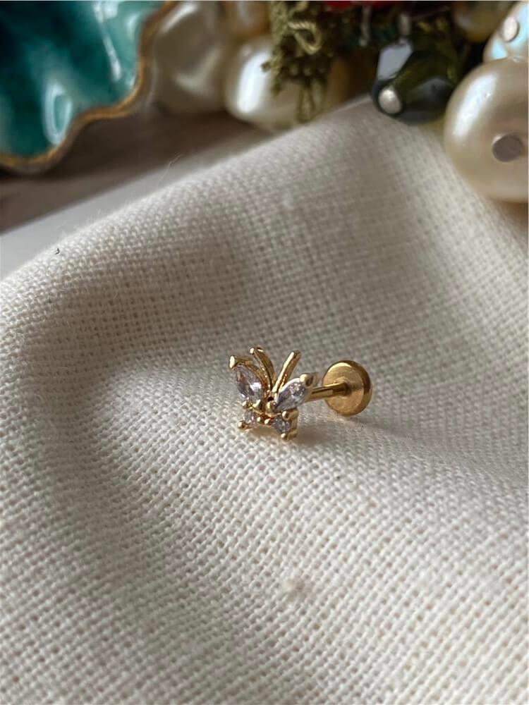 Taşlı Kelebek Piercing